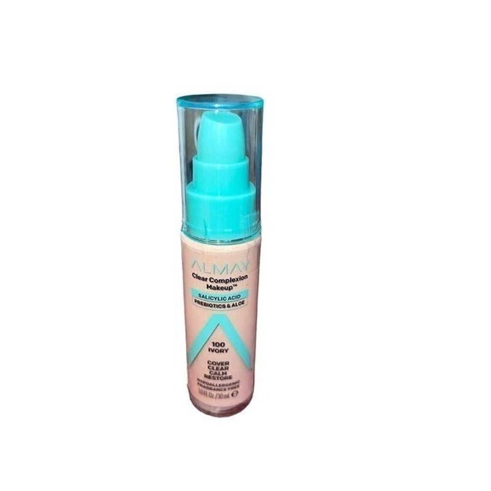 ALMAY Clear Complexion Makeup Salicylic Acid Foundation (1oz / 30mL) 100 IVORY